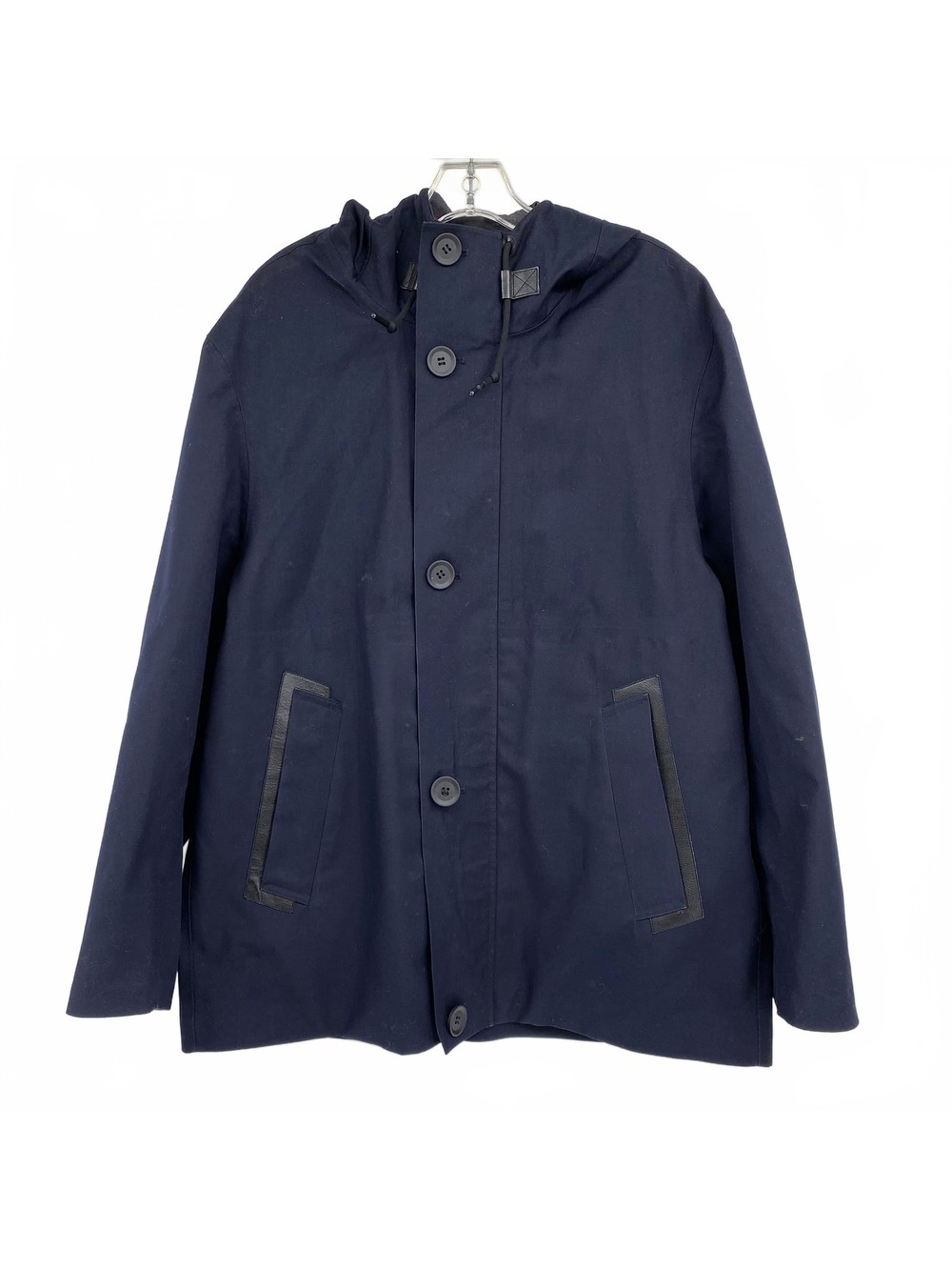Mackage Navy Blue Raincoat | XL Regular Poly/Rayon Shell - Picture 9 of 11
